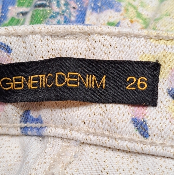Genetic Denim The James Floral Designer Printed Jeans  Size 26 - Picture 5 of 6